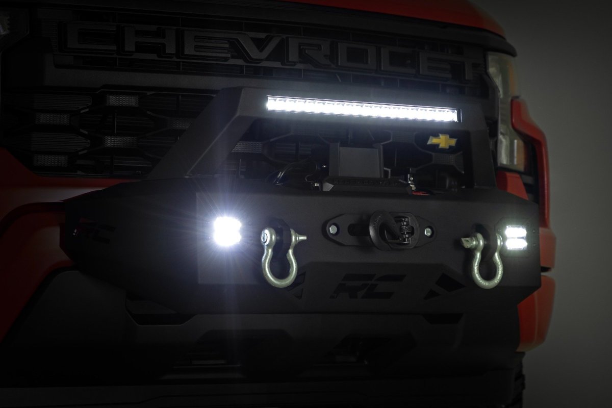 Chevrolet Silverado 1500 Winch Mount Kit - Front - Rough Country - EXO with LED Lighting - '22-'25